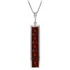 Genuine 2.25 ctw Garnet Necklace Jewelry 14KT White Gold - REF-36A9K