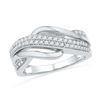 Image 1 : 0.33 CTW Diamond Crossover Ring 10KT Two-tone Gold - REF-49Y5X