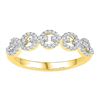 Image 1 : 0.25 CTW Diamond Linked Ring 10KT Yellow Gold - REF-19F4N