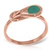 Genuine 0.65 ctw Emerald Ring Jewelry 14KT Rose Gold - REF-49N6R