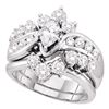 1.99 CTW Marquise Diamond Bridal Engagement Ring 14KT White Gold - REF-299F9N
