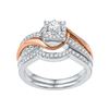 0.50 CTW Diamond Bridal Wedding Engagement Ring 10KT Two-tone Gold - REF-71M9H
