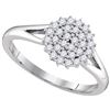 Image 1 : 0.30 CTW Diamond Circle Cluster Ring 10KT White Gold - REF-34X4Y