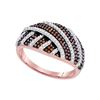 0.52 CTW Red Color Diamond Fashion Ring 10KT Rose Gold - REF-55M5H