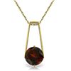 Genuine 1.45 ctw Garnet Necklace Jewelry 14KT Yellow Gold - REF-23T8A