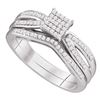 0.25 CTW Diamond Bridal Wedding Engagement Ring 10KT White Gold - REF-34F4N