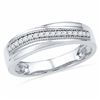 0.16 CTW Diamond Wedding Anniversary Ring 10KT White Gold - REF-30M2H