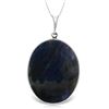 Genuine 20 ctw Sapphire Necklace Jewelry 14KT White Gold - REF-70P3H