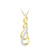 Image 1 : 0.20 CTW Diamond Journey Pendant 10KT Yellow Gold - REF-19H4M