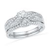 0.50 CTW Diamond Bridal Wedding Engagement Ring 10KT White Gold - REF-57H2M