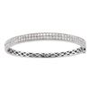 Image 1 : 2 CTW Diamond Classic Double Row Bangle Bracelet 14KT White Gold - REF-239X8Y