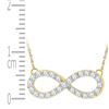 Image 2 : 0.20 CTW Diamond Infinity Pendant 10KT Yellow Gold - REF-25W4K