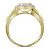 Image 2 : 1 CTW Mens Diamond Square Cluster Ring 10KT Yellow Gold - REF-82Y4X