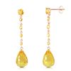 Genuine 23 ctw Citrine Earrings Jewelry 14KT Rose Gold - REF-50F6Z