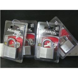 New set of 4 Master Locks / 2 large & 2 med