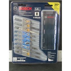 New Bosch 14 piece Jig Saw Blade set with case