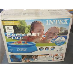 Intex 8 ft Easy set Pool with hose pump & filter / untested as is