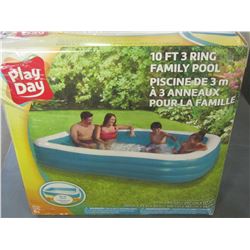 10 foot 3 ring Family Pool / untested as is