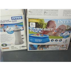 Intex 8 foot Pool with hoses pump and filter / untested as is