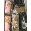 Image 1 : Flat of mugs and water bottles / 1 is Camelbak in Red Head Pouch