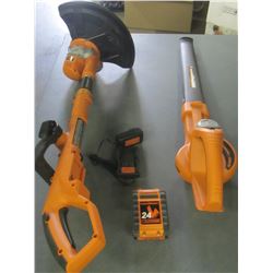 Lawn Master 24 volt Lithium ion cordless 10" trimmer & Blower combo kit