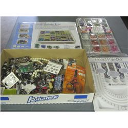 Large Assortment of Crafting Beads / including storage