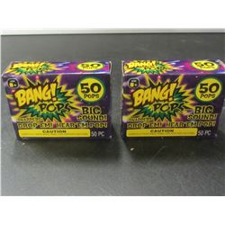 Bang Pops / 2 packs of 50 each / throw em drop em BIG bang