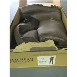 Red Head Chest waders size 10 boot/ Have been worn once