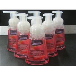 6 New Antibacterial Foaming Hand Soap with Pump / 7.5floz each/Strawberry