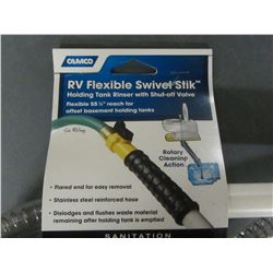 New RV Flexible Swivel Stik / Holding tank rinser with shut off valve