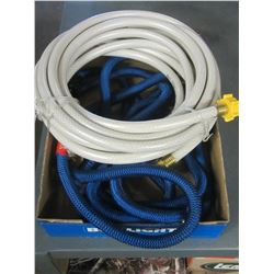 Flat with 2 Hoses / white Hose is a 25 foot RV Hose