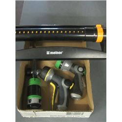 Flat full of Hose Nozzeles and sprinkler