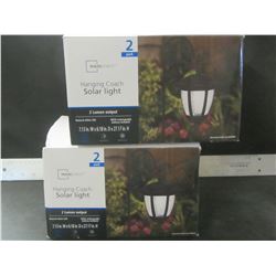 New Hanging Coach Solar LED Lights / 2 boxes of 2 lights each / 4 total
