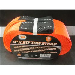 New 4 inch x 30 foot 9 ton - 18,000lbs Tow Strap / will not rot or tear