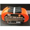 Image 1 : New 4 inch x 30 foot 9 ton - 18,000lbs Tow Strap / will not rot or tear