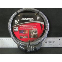 New 5 ft Master Lock / set your own combo