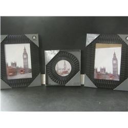 3 New Picture Frames / 2 are 5 x 7 and 1 - 3.5 inch circle