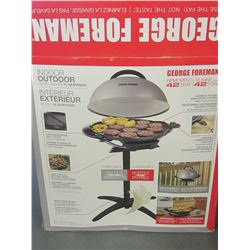 New George Forman Indoor/Outdoor Electric Grill / NO  charcoal-propane or