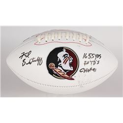 Fred Biletnikoff Signed Florida State Seminoles Logo Football Inscribed "1655 yds", "20TDs"  "CHOF 9