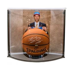 Ben Simmons Signed Official NBA Game Ball Basketball with Curve Display Case (UDA COA)
