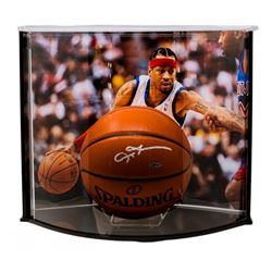 Allen Iverson Signed Official Game Ball Series Basketball with Curve Display Case (UDA COA)