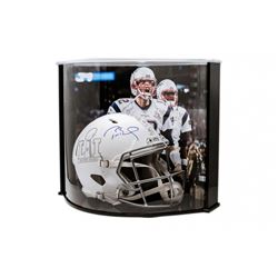 Tom Brady Signed LE Super Bowl 51 Custom Matte White ICE Authentic Proline Speed Helmet with Curve D