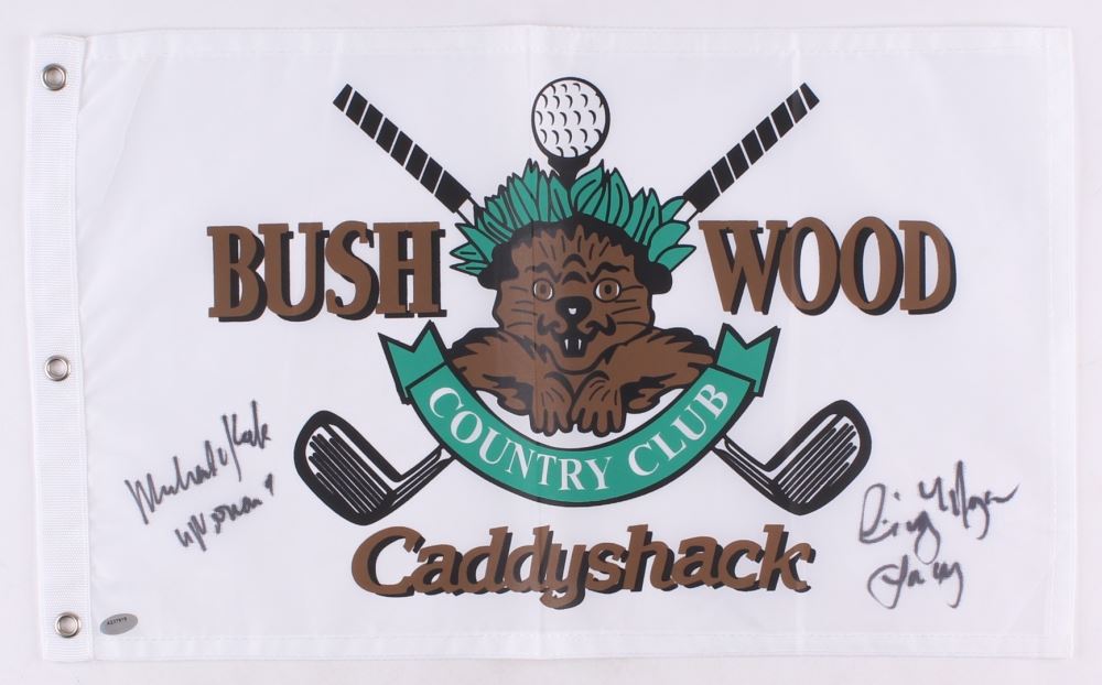 Cindy Morgan Michael O'Keefe Signed 12x20 Caddyshack Gopher Logo ...