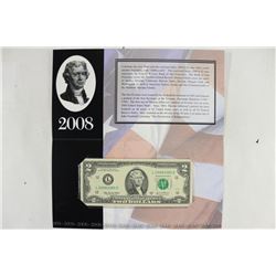 2008 SAN FRANCISCO $2 SINGLE NOTE 2003-A SERIAL