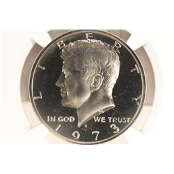 1973-S KENNEDY HALF DOLLAR NGC PF67 CAMEO