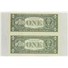 Image 2 : 2-2003-A $1 FRN'S LOW CONSECUTIVE SERIAL 'S UNC