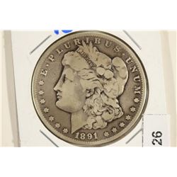 1891-CC MORGAN SILVER DOLLAR