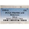 Image 3 : 1999-S SILVER DELAWARE QUARTER PCGS PR69 DCAM