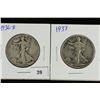 Image 1 : 1936-D & 1937 WALKING LIBERTY HALF DOLLARS