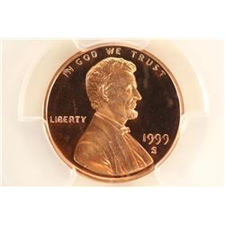 1999-S LINCOLN CENT PCGS PR69RD DCAM